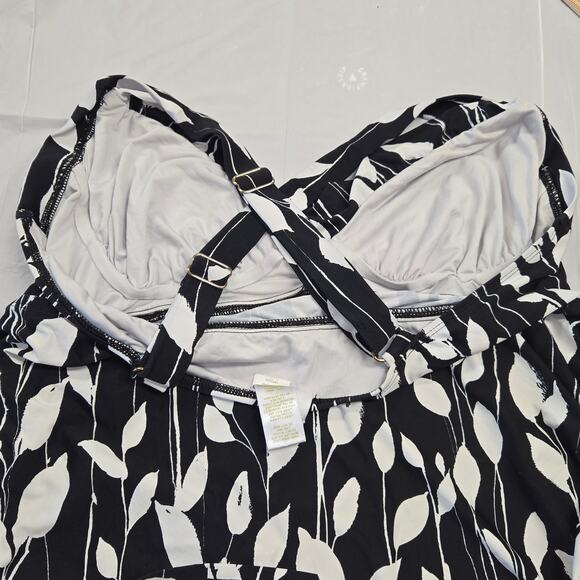 Anne Cole Signature Womens 20W Tankini Top Soft Bra Twist‎ Bodice Beach Vacation - Picture 8 of 14